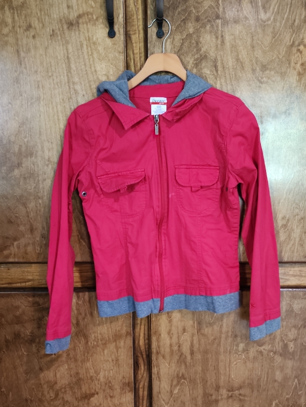 Danskin Red Hooded Zip Jacket